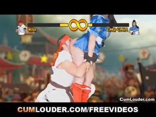 X rated clip and Violence in this dirty vid Parody of Street Fighter