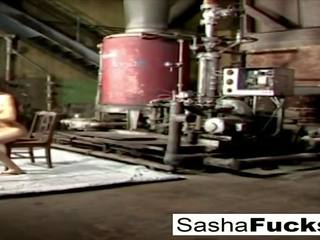 Enticing sasha lives out her fantasies in the boiler room