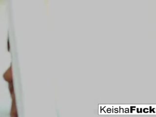 First-rate sensational Keisha Grey teases and fucks